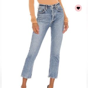 AGOLDE Riley High Rise Straight Crop; Sz 25